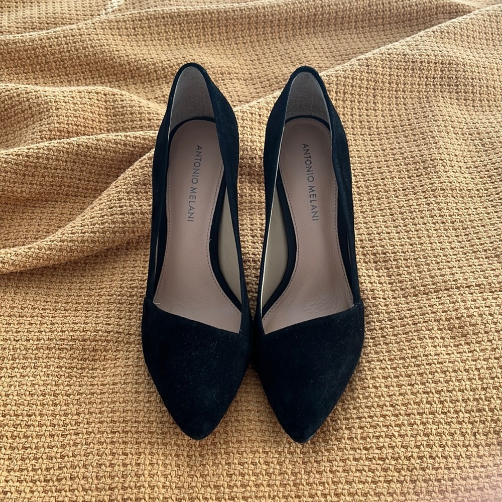 Antonio Melani Black suede Heels
